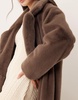 ASOS DESIGN longline chuck on faux fur coat in mocha