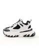 ASOS DESIGN chunky sneakers in white and black