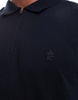 French Connection zip neck polo in navy