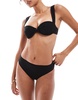 Accessorize high waist glitter bikini bottoms in black