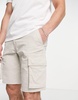 Only & Sons slim fit cargo shorts in beige