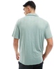 Brave Soul textured knit trophy neck polo in mint green