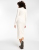 Mango polo neck knitted midi dress in light beige