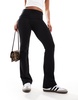 Cotton On bella fold over flare pants in black