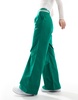 Nike Collection woven wide leg pants in green