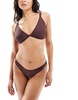 Cotton On balconette bra bikini top in brown shimmer