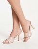 RAID Briya heeled mules in beige patent