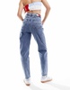 Tommy Jeans ultra high tapered mom jeans in mid wash