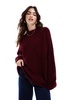 ASOS DESIGN crew neck oversized boucle sweater in burgundy