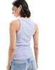 Mango racer front tank top in light blue