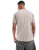 Armani Exchange boxy fit t-shirt in beige with all over lettering print