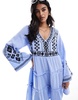 Accessorize mini beach kaftan in blue