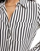 River Island striped satin shirt in black and white