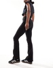 COLLUSION x007 stretch flare jeans in black