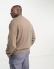 ADPT oversized crew neck sweater in beige