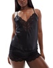 Ann Summers Adoration cami and shorts pj set in black