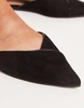 ASOS DESIGN Wide Fit Luna pointed ballet mules in black