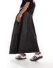 Cotton On v waist maxi skirt in black