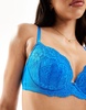 Ann Summers Sexy Lace Planet plunge bra in cobalt blue