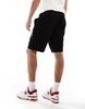 Armani Exchange logo jersey shorts with black