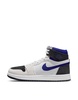 Nike Air Jordan 1 Zoom Comfort 2 sneakers in white, black, and blue