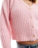 Mango cardigan in pastel pink