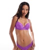 Ann Summers Sexy Lace padded plunge bra in bright purple