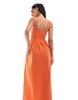 ASOS DESIGN 90s square neck bengaline midi dress with full skirt in orange