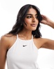 Nike Essential ribbed top in white