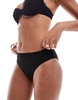 Accessorize high waist glitter bikini bottoms in black