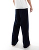 ASOS DESIGN super baggy fit corduroy pants in navy