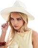 Accessorize packable fedora in white