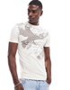 ASOS DESIGN muscle fit t-shirt in off white with grunge front print