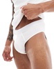 ASOS DESIGN tank top and brief underwear set in white