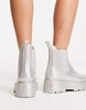 ASOS DESIGN Gadget chunky chelsea wellies in silver