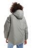 ASOS DESIGN oversized puffer jacket with hood in sage