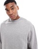 ASOS DESIGN essential boxy oversized sweatshirt in heather gray