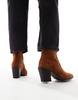 ASOS DESIGN Rational heeled western boots in brown