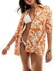 Billabong On Vacation shirt in orange print