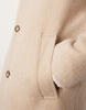 ASOS DESIGN brushed wool look overcoat in stone