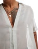 ASOS DESIGN relaxed sheer shirt in sage green