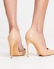 Truffle Collection wide fit stiletto heeled shoes in beige