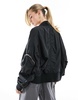 Nike essenitals oversized bomber jacket in black