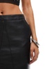 Bardot faux leather skirt in black