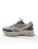 ASOS DESIGN sneakers in gray with mesh panels