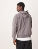 ASOS DESIGN oversized hoodie with raglan sleeve in washed gray