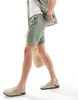 Brave Soul cotton chino shorts in sage green