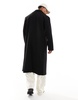 ASOS DESIGN oversized wool look overcoat in black