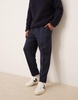 ASOS DESIGN tapered scuba sweatpants in navy