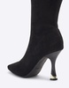 River Island suedette heeled boots in black